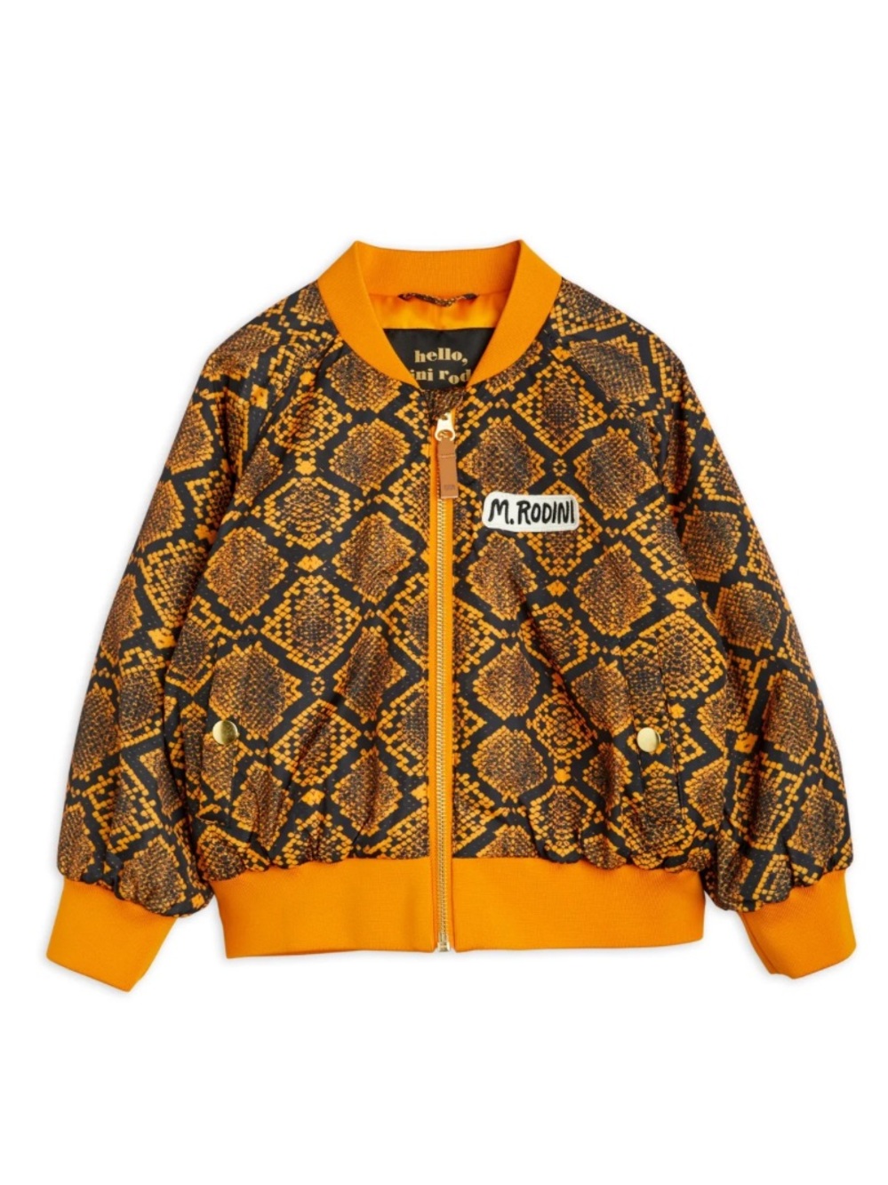 Mini Rodini Snakeskin Baseball Puffer Jacket 3-5yr